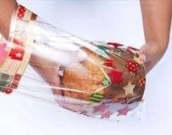 saco impresso com adesivos para alimento
