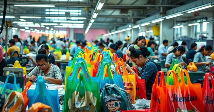 Fábrica de sacolas plásticas personalizadas transforma sua marca em destaque no mercado