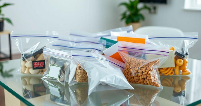 Sacos plásticos com fecho adesivo: praticidade e segurança para armazenamento