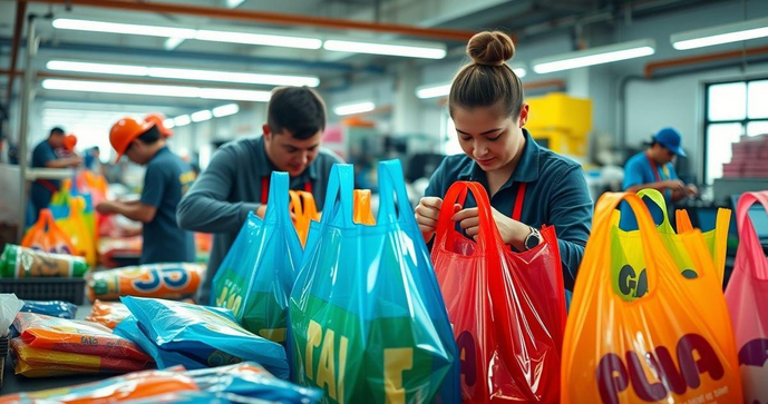 Fábrica de sacolas plásticas personalizadas que transforma sua marca em destaque no mercado