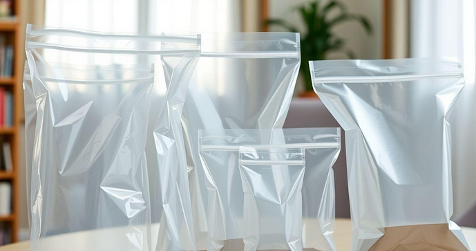 Sacos plásticos transparentes para diversas aplicações